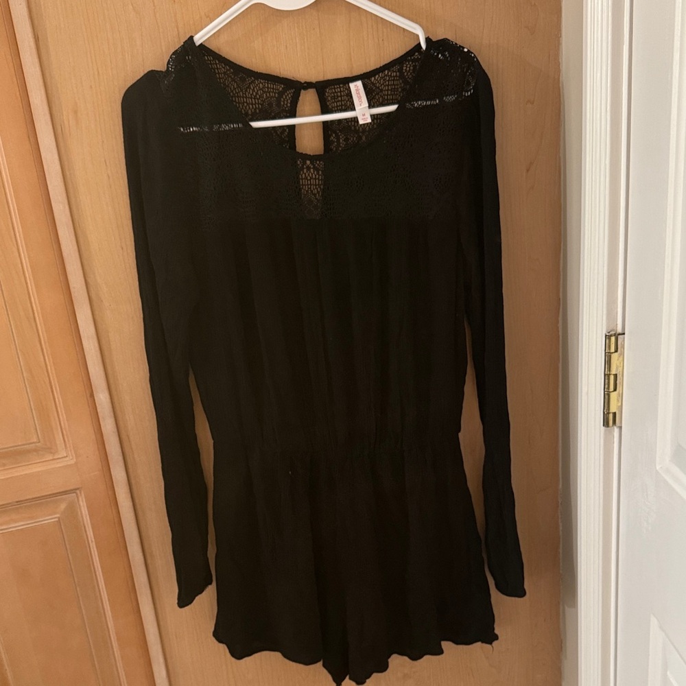 Xhilaration Black Lace Top
